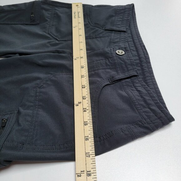 Kuhl Horizn Black Bermuda Cargo Roll Up Hiking Shorts UPF 50+ Quick Dry Size 2 - Picture 11 of 16